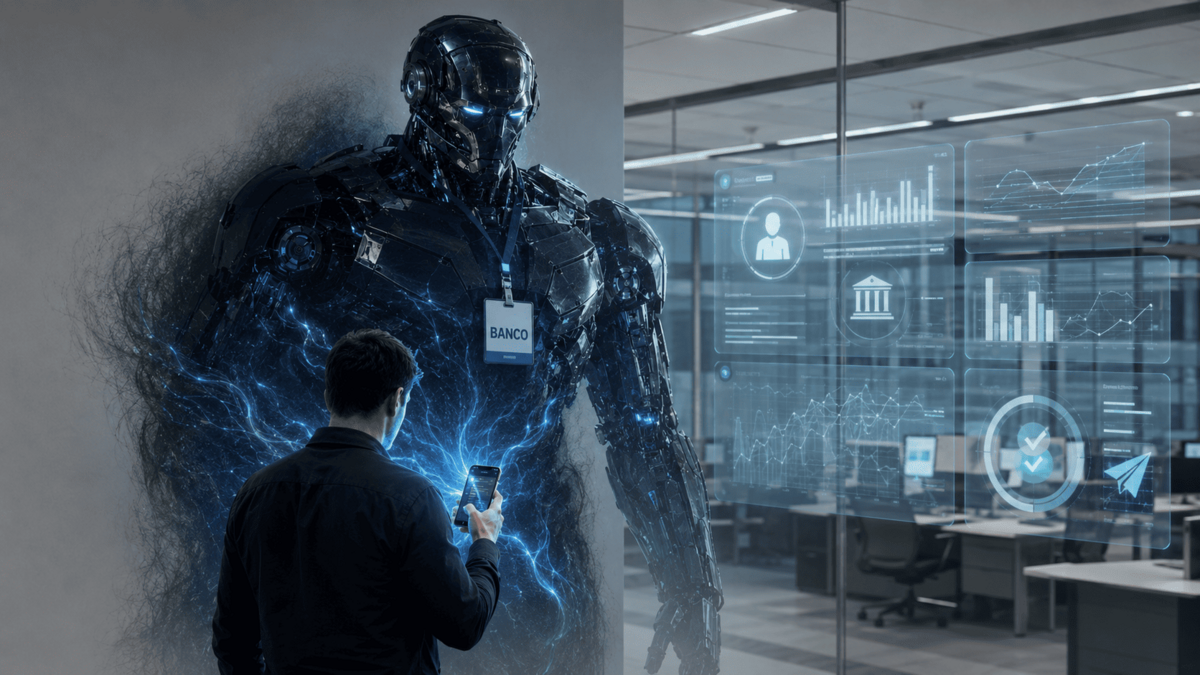 Golpista usa inteligência artificial para aplicar fraudes bancárias.